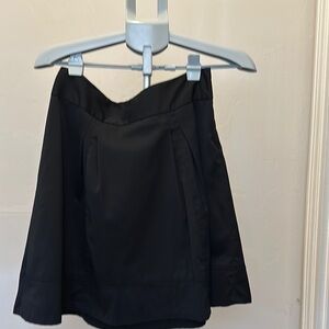 The Limited Black Asymmetrical A-Line Mini Skirt